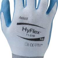 ANSELL cut protection gloves HyFlex® 11-518, size 9 blue 12 pairs