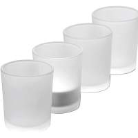 SANDRA RICH tealight holder promo glass frosted 6.5cm Ø5.2cm clear, 12 pieces